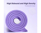 Fitness Master 10MM Thick Yoga Mat Pad NBR Nonslip Exercise Pilate Gym Purple