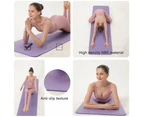 Fitness Master 10MM Thick Yoga Mat Pad NBR Nonslip Exercise Pilate Gym Purple