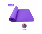 Fitness Master 10MM Thick Yoga Mat Pad NBR Nonslip Exercise Pilate Gym Purple