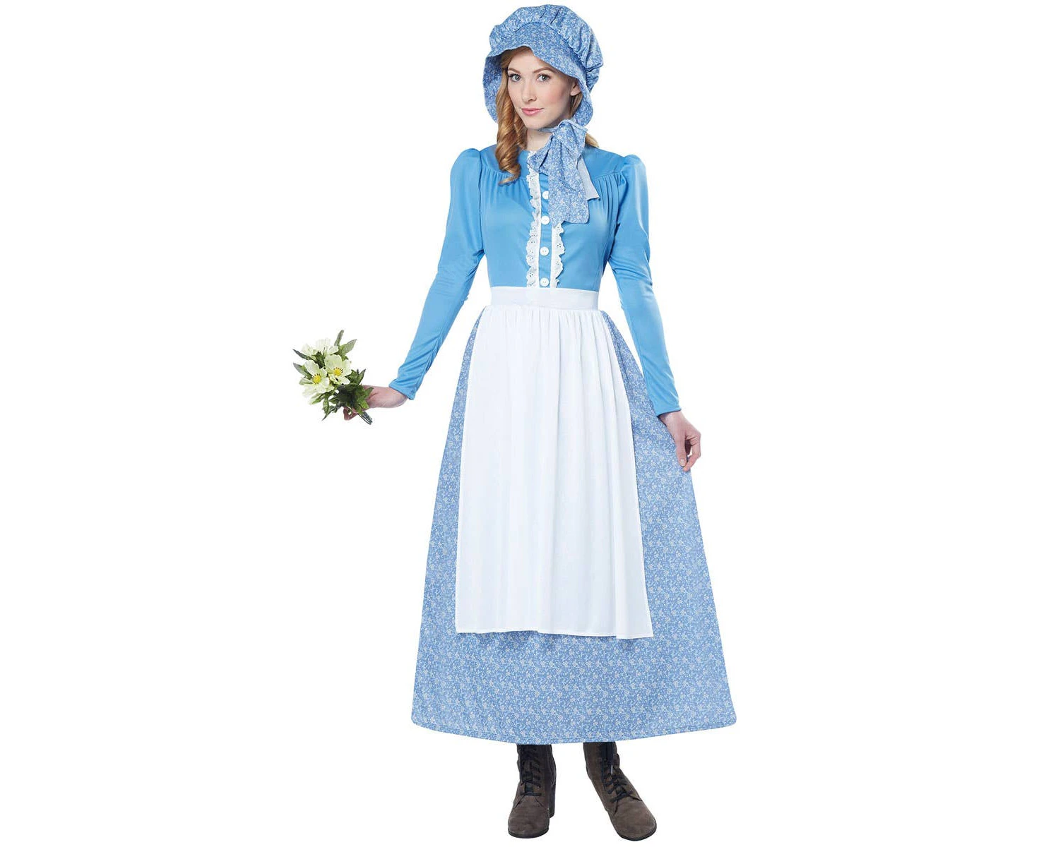 Womens American Pioneer Olden Days Costume Genuine California Costumes - New