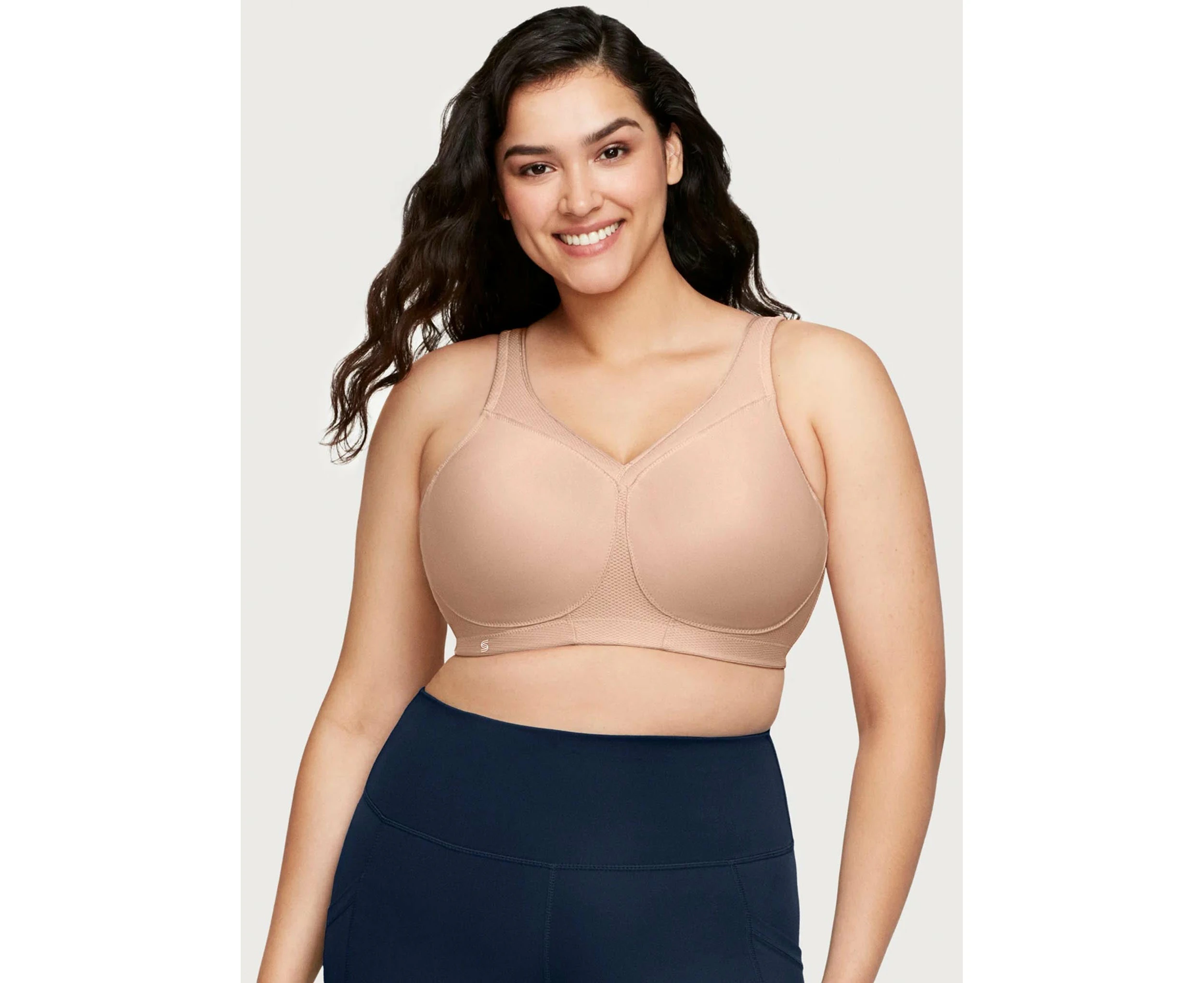 Glamorise Womens Cafe Beige Size 40G full-Figure Full Coverage Sport Bra