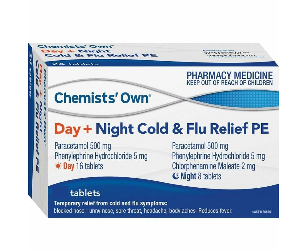 Chemists' Own Day & Night Cold & Flu Relief PE 48 Tablets