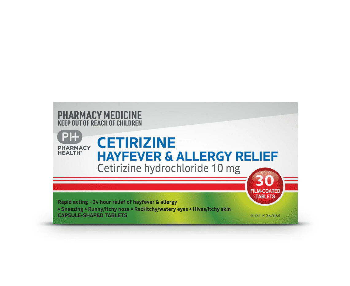 Pharmacy Health CETIRIZINE 10MG 30 TABLETS