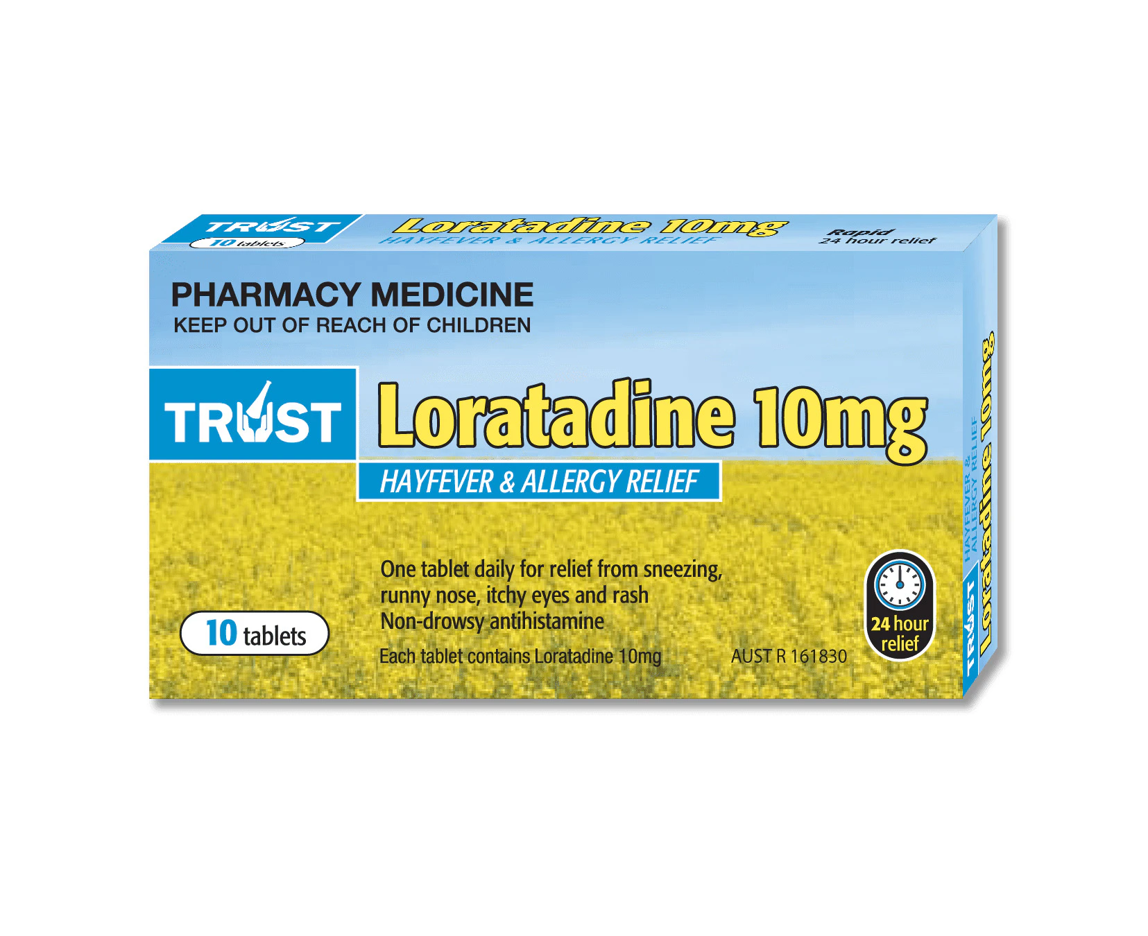 Trust Loratadine 10mg 10 Tablets (Generic for Claratyne)