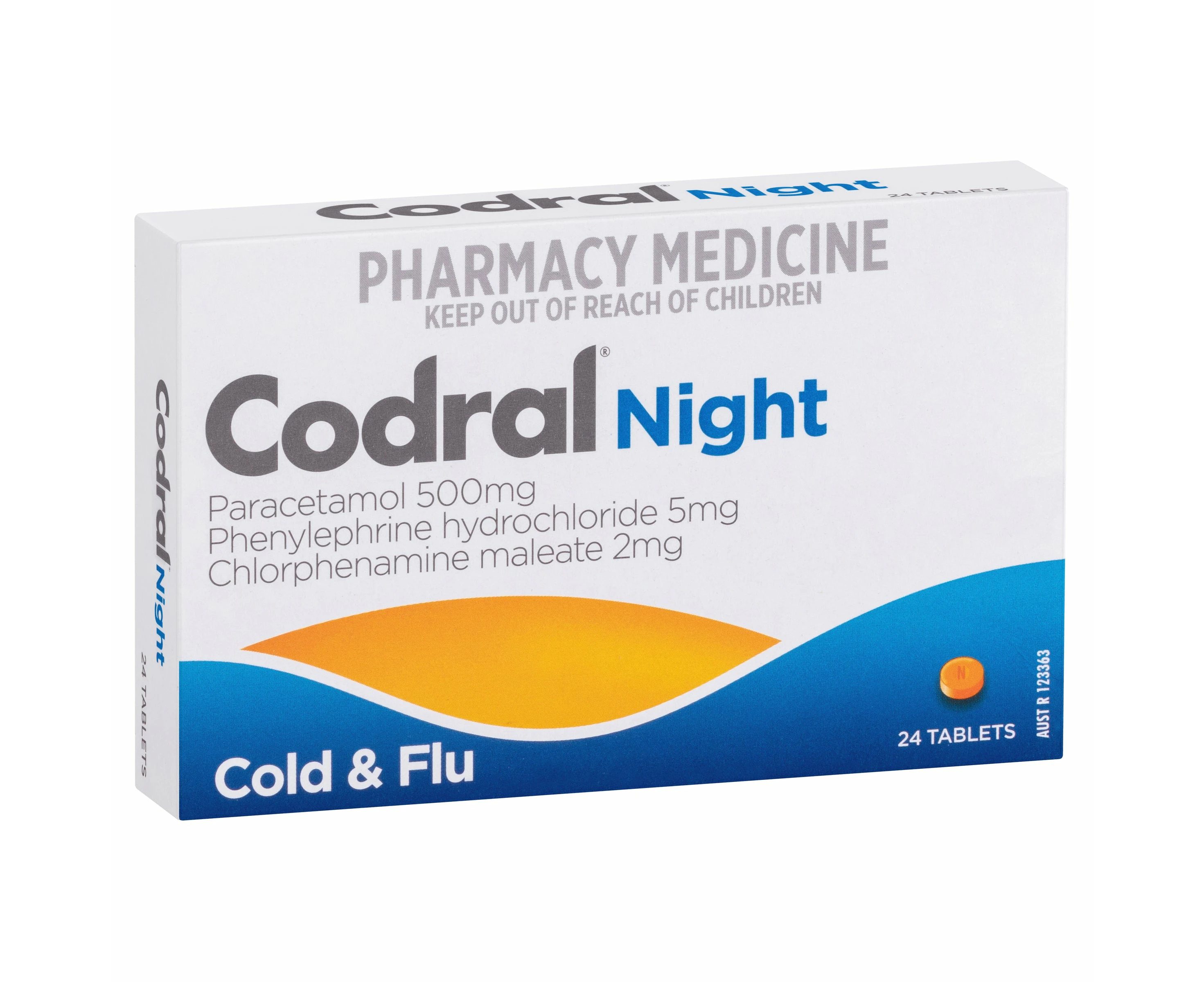 Codral Nightime Cold & Flu 24 Tablets