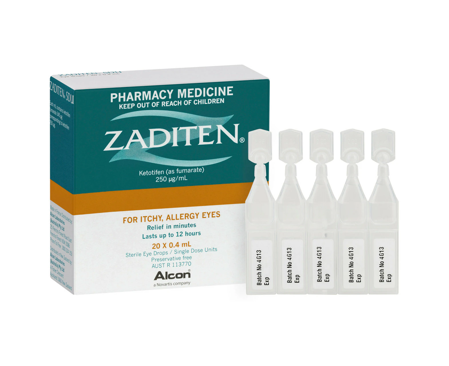 Zaditen Sterile Eye Drops 20 x 0.4mL