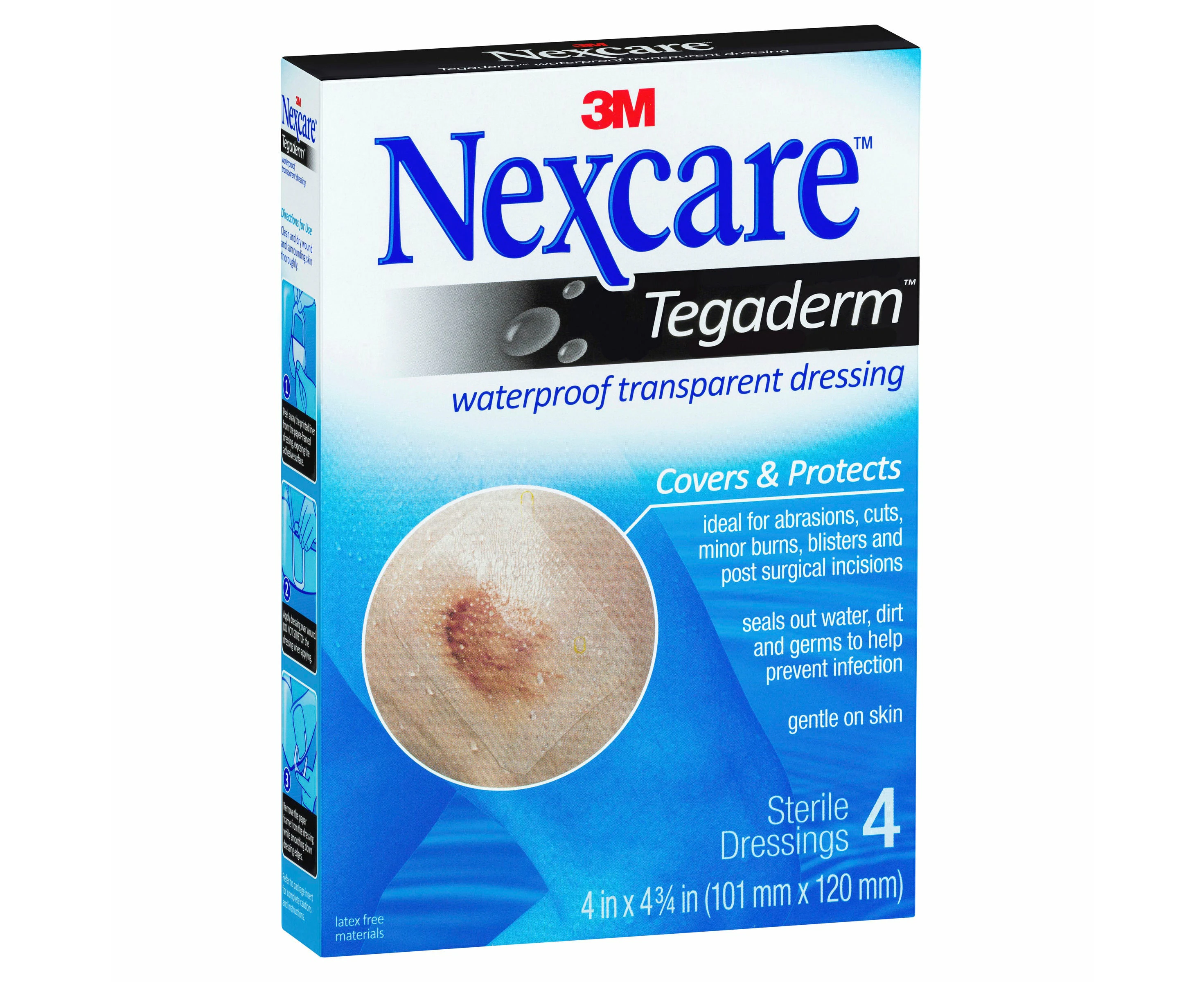 NEXCARE TEGADERM 100X120MM DRESS 4PK