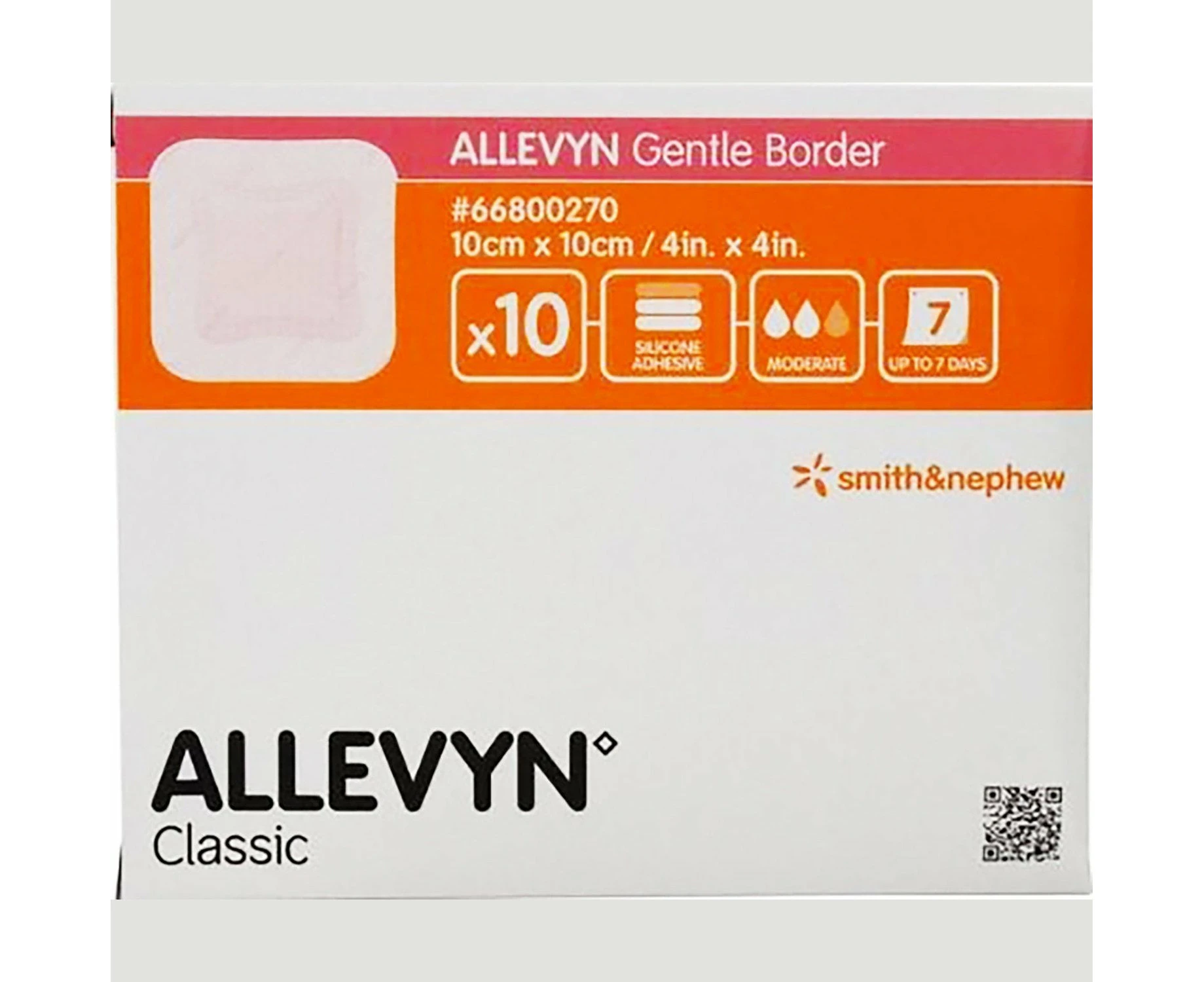 Allevyn Gentle Bord 10cmx10cm Box of 10