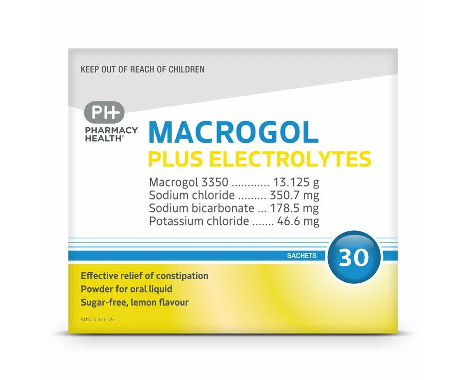 Pharmacy Health Macrogol Lemon 30 Sachets