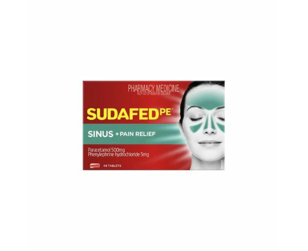 Sudafed PE Sinus Plus Pain Relief 48 Tablets