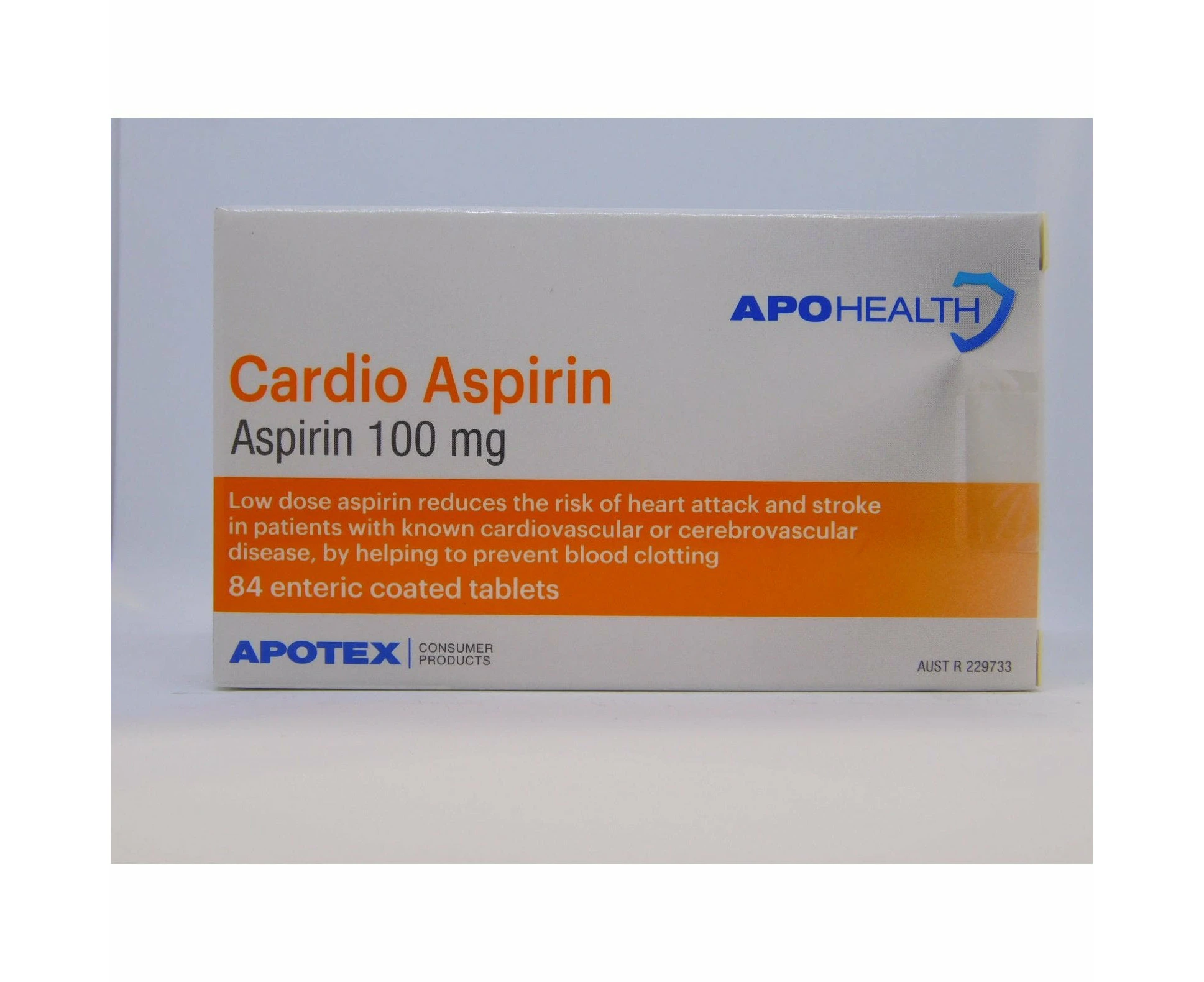 Apohealth Cardio Aspirin 100mg 84 Tablets