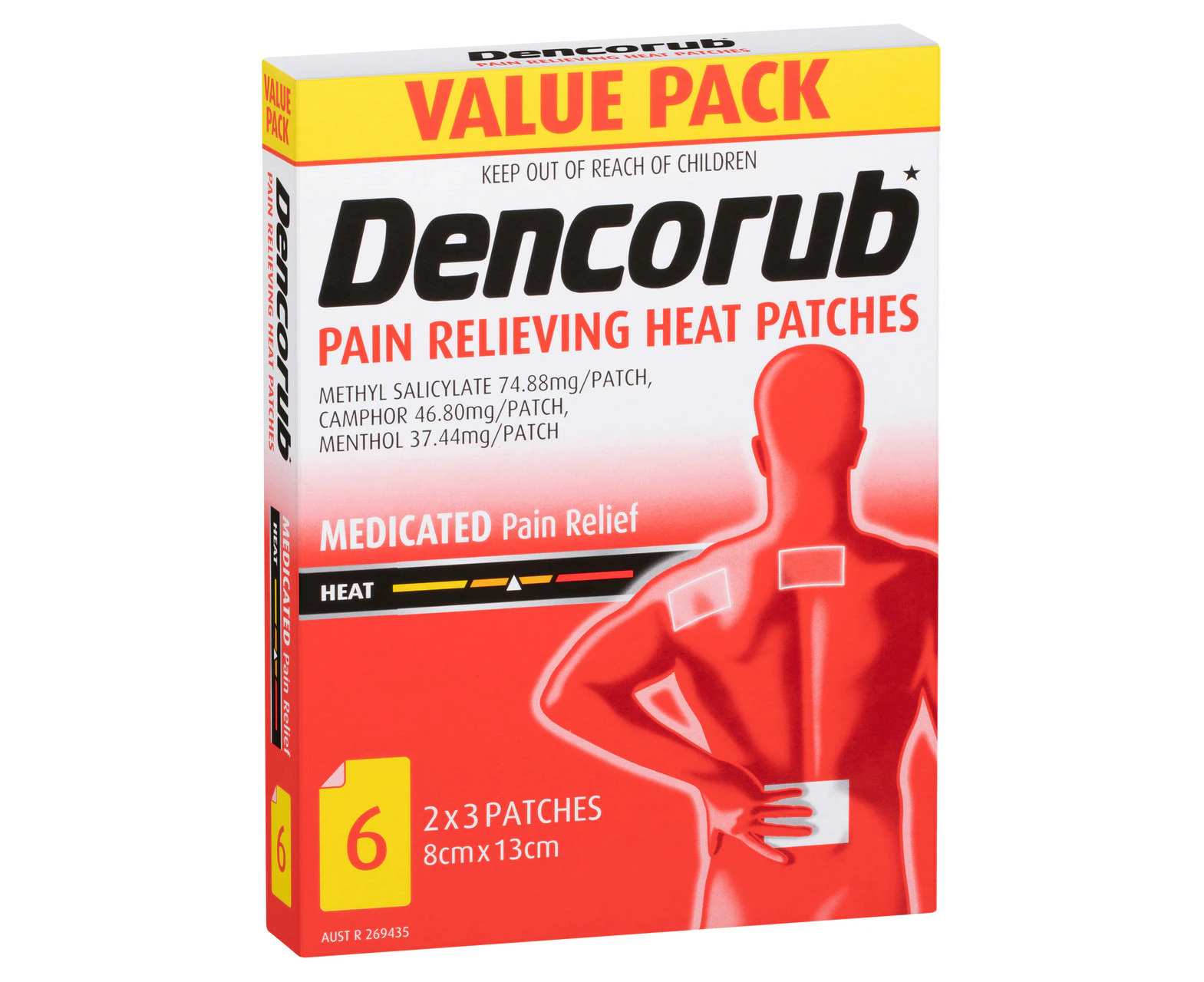 Dencorub Pain Relieving 6 Heat Patches