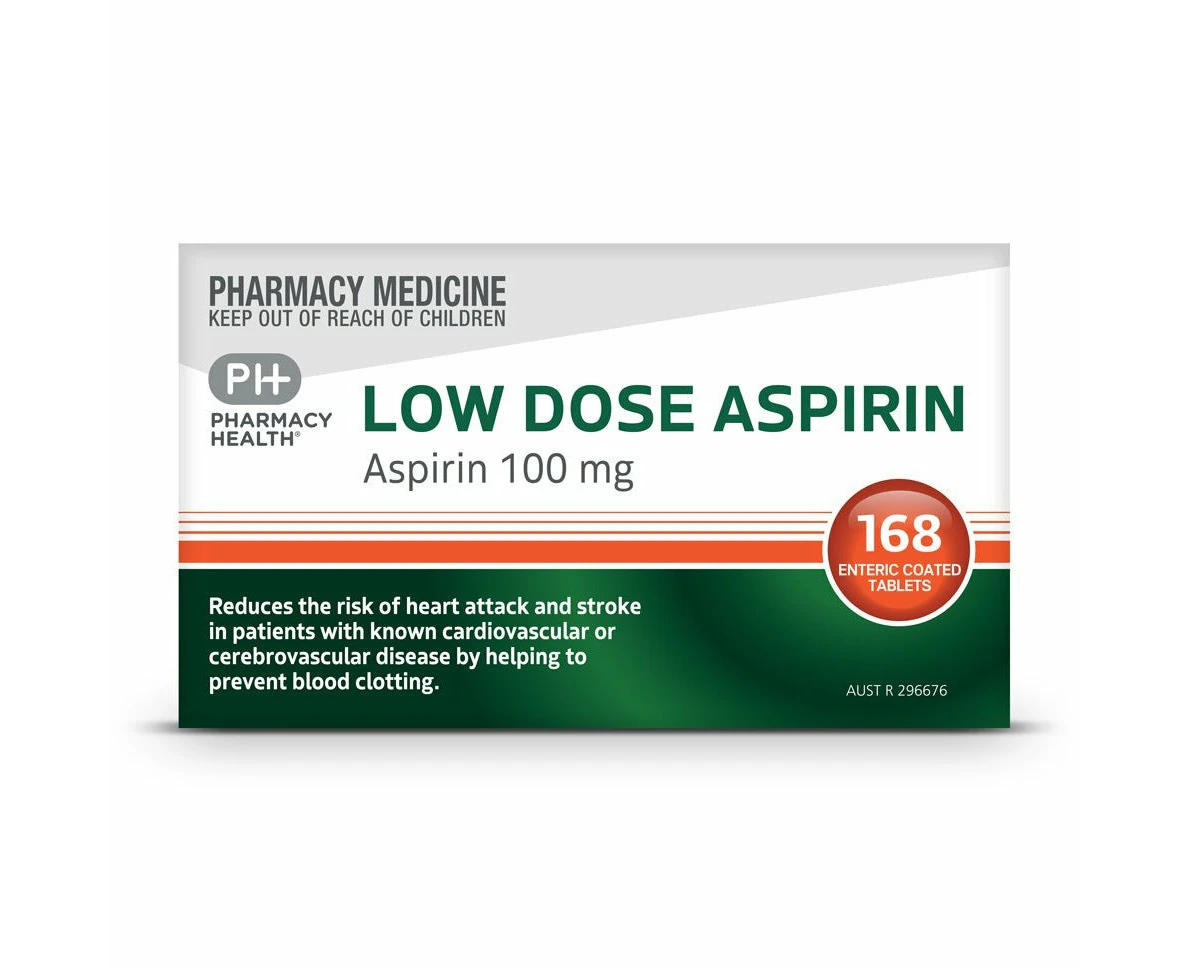 Pharmacy Health Low Dose Aspirin 100mg 168 Tablets