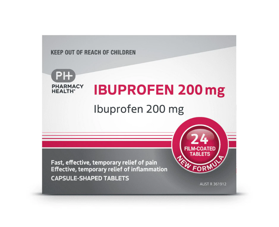 Pharmacy Health IBUPROFEN 200MG 24 TABLETS