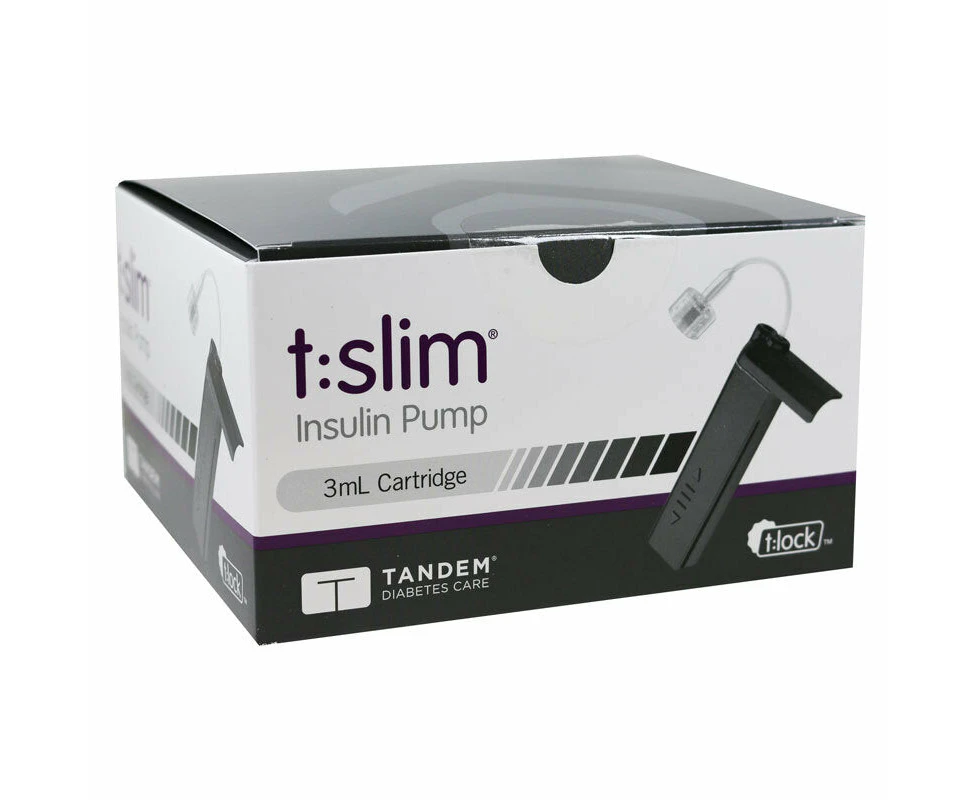 Tandem T Slim Tlock 3ml Cartridge 10PK