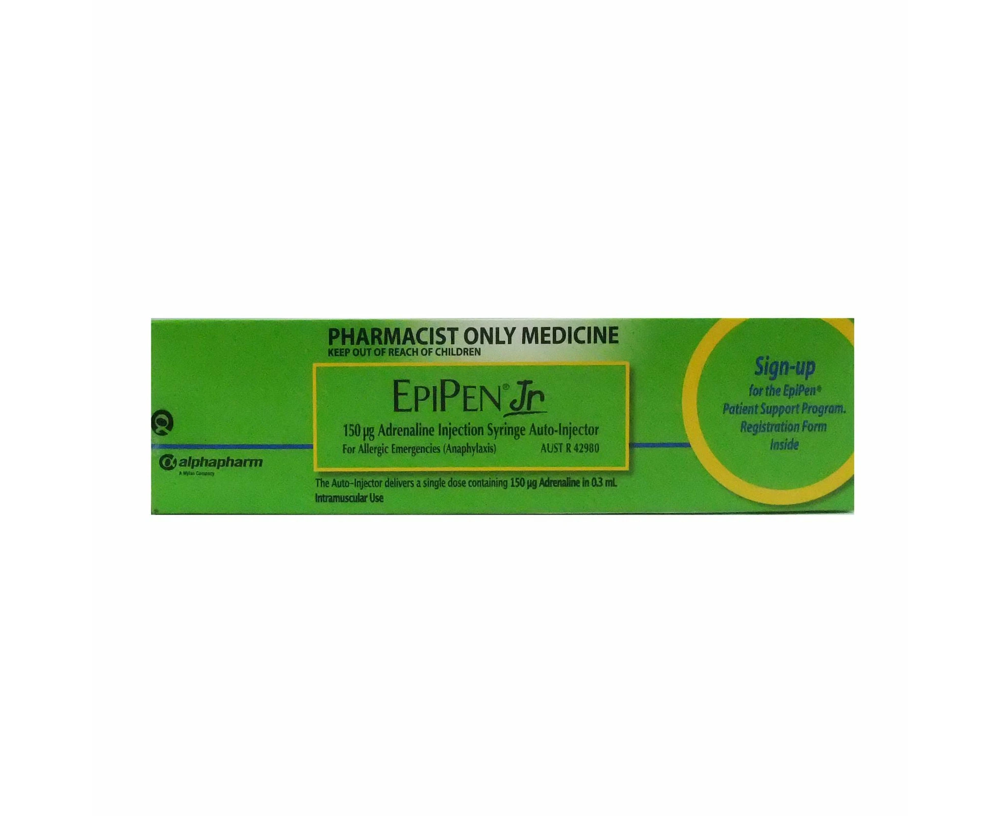 EPIPEN JUNIOR AUTO INJECTOR 150MCG PEN