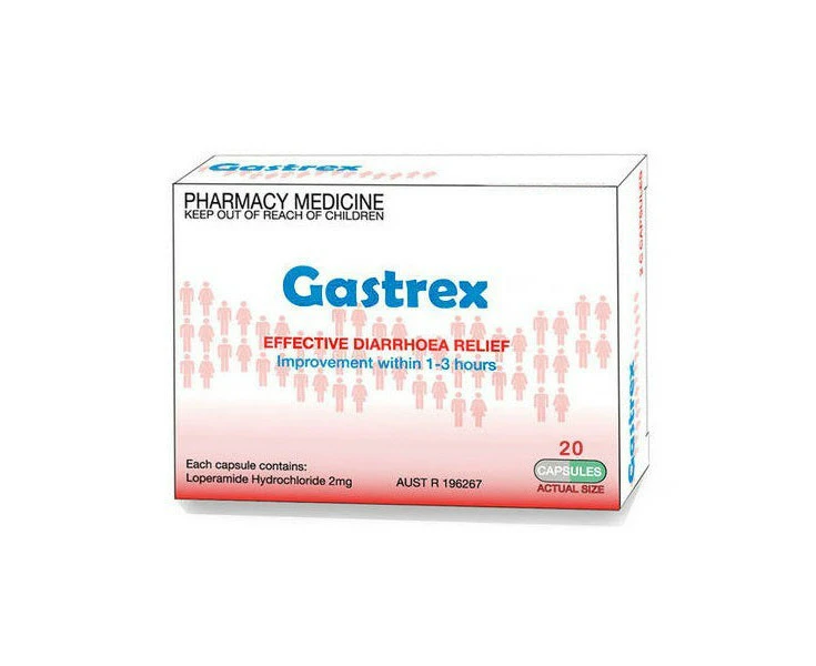 GASTREX DIARRHOEA RELIEF 20 CAPS ( Only 2 Per Customer)