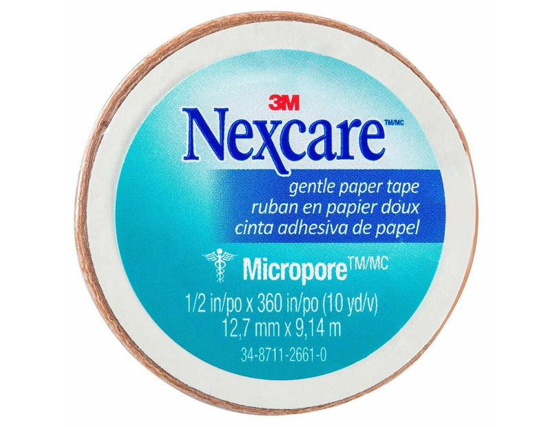 Nexcare Micropore Gentle Paper Tape (Tan) 12.7mm X 9.14m