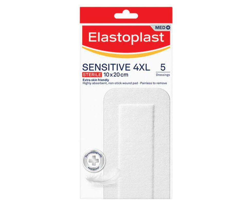 Elastoplast Sensitive Dressing 4XL 10x20cm 5 Dressings