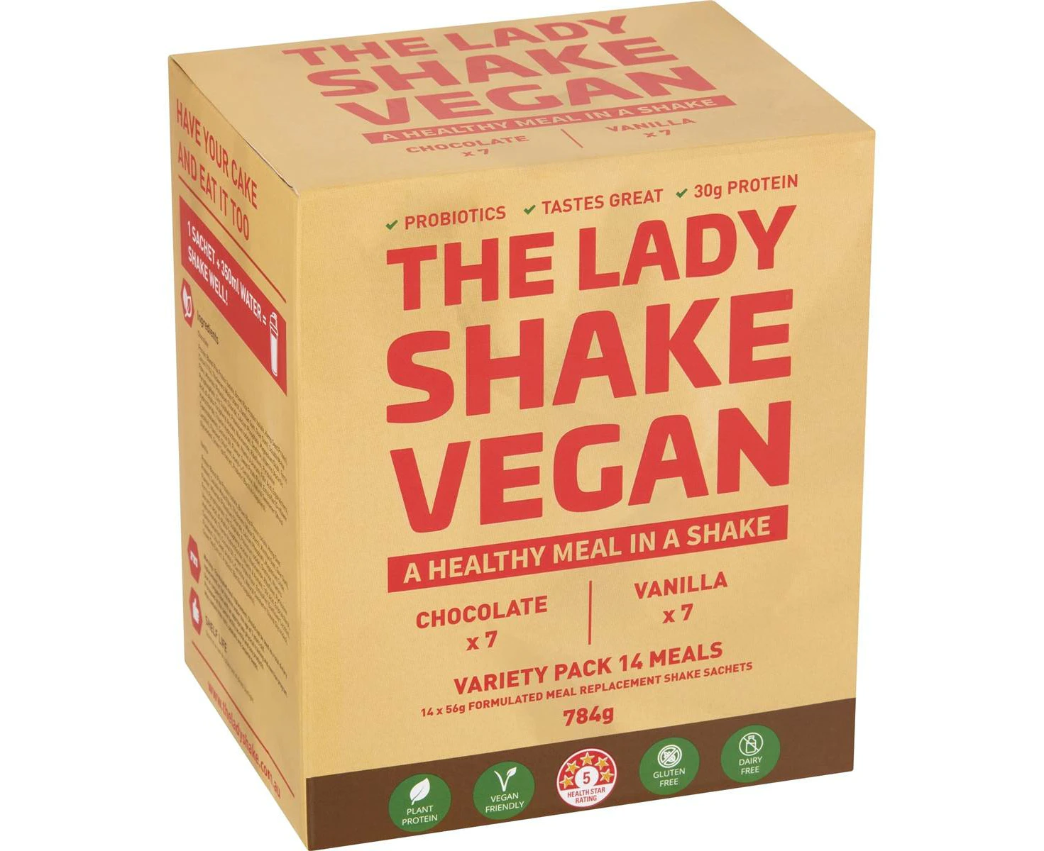 THE VEGAN LADY SHAKE VARIETY 14 PACK