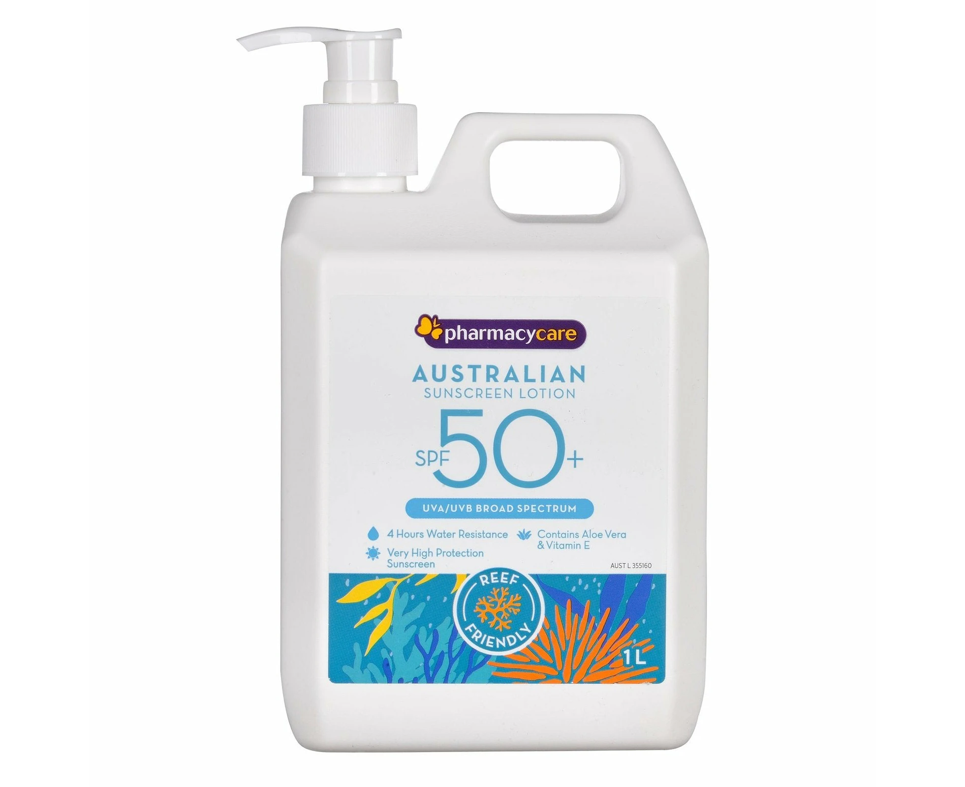 Pharmacy Care Sunscreen SPF 50+ Pump 1 Litre