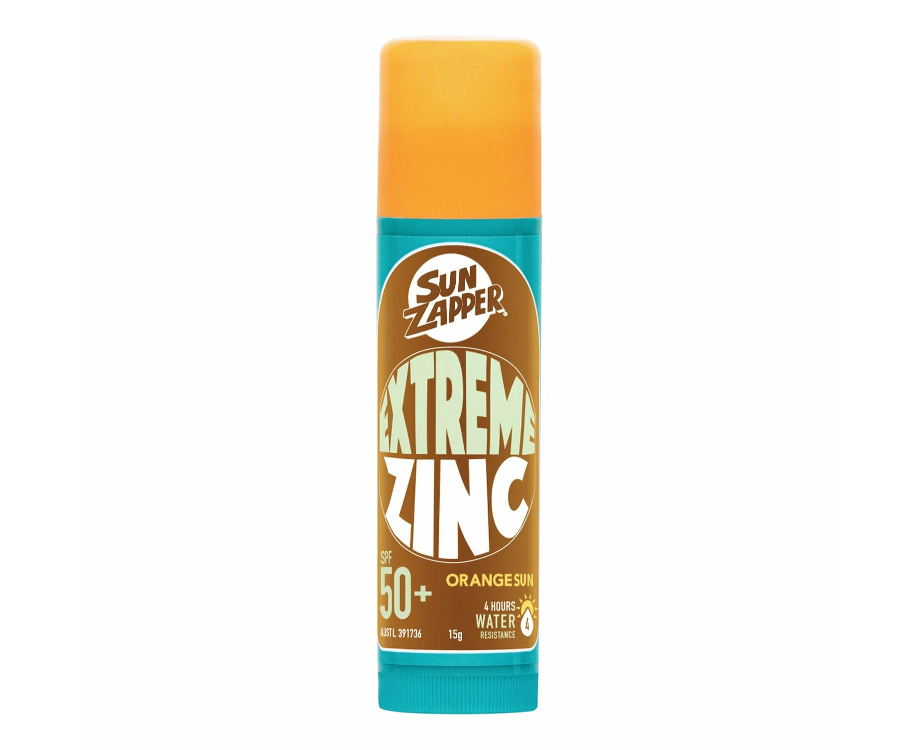 SUN ZAPPER EXTREME ZINC STICK 15G ORANGE SUN