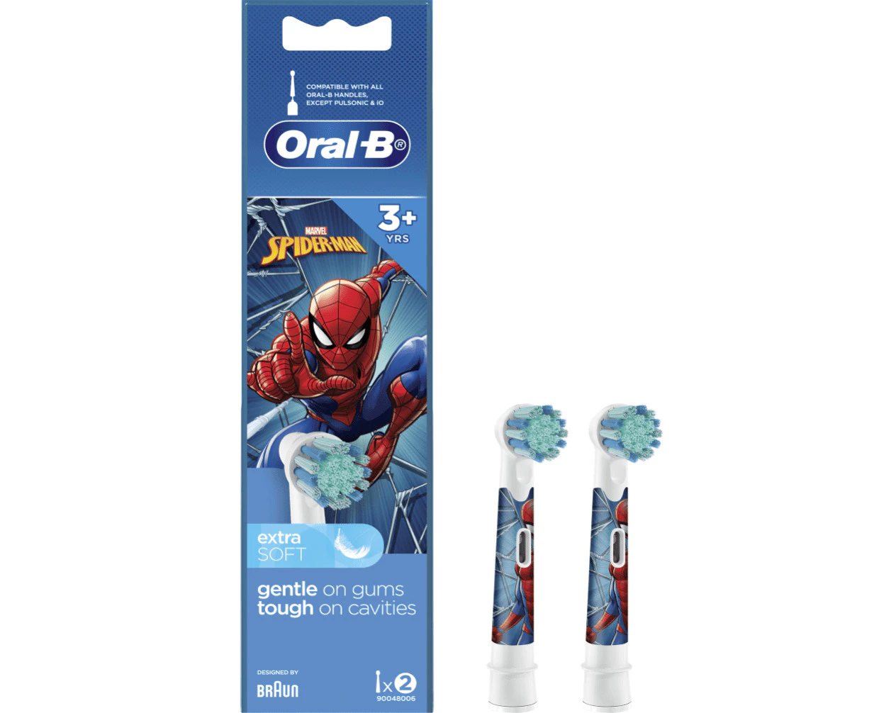 Oral B Power Vitality Kids Stages Refill Spiderman 2 Pack