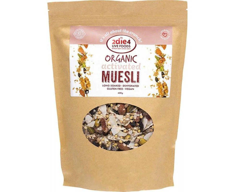 2die4 Live Foods Organic Activated Muesli 600g