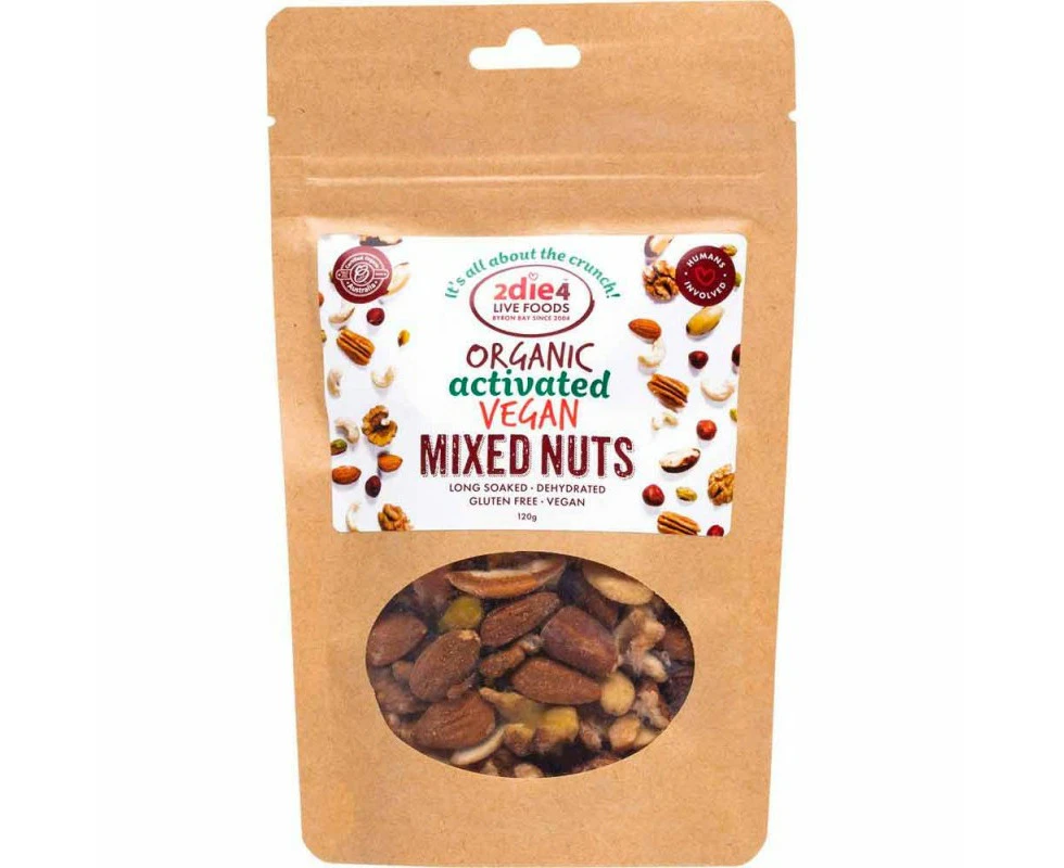 2die4 Live Foods Organic Activated Mixed Nuts Vegan 120g