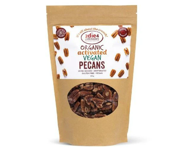 2die4 Live Foods Organic Activated Pecans Vegan 300g