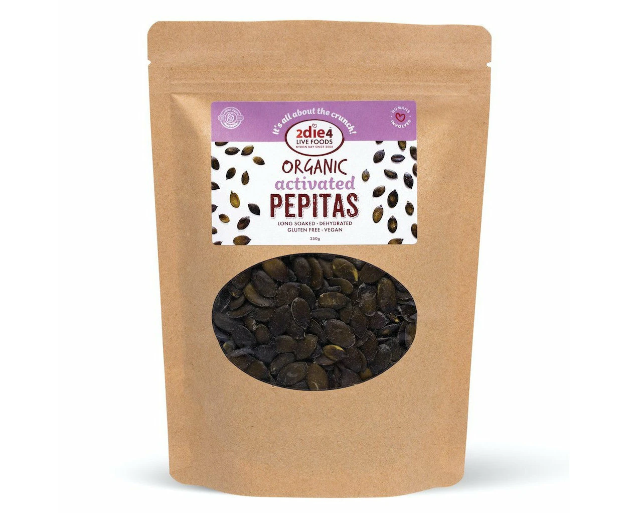 2die4 Live Foods Organic Activated Pepitas 100g