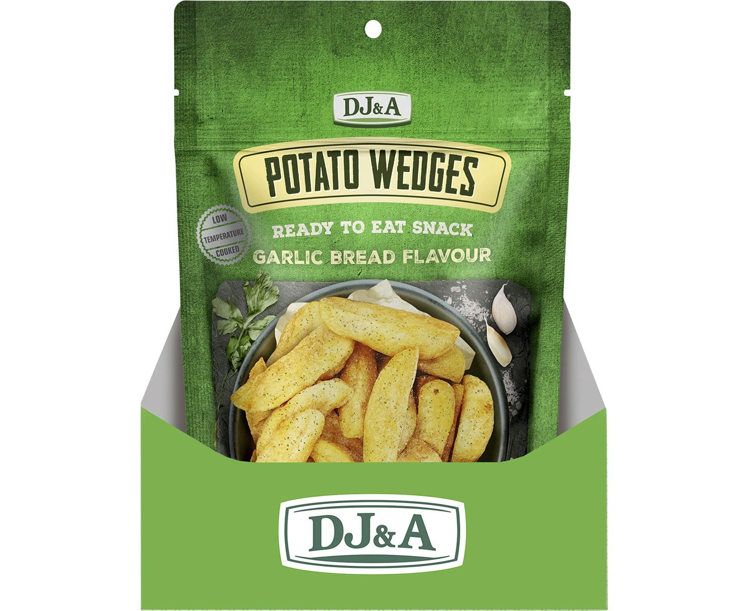 DJ&A Potato Wedges Garlic Bread Flavour 9x100g