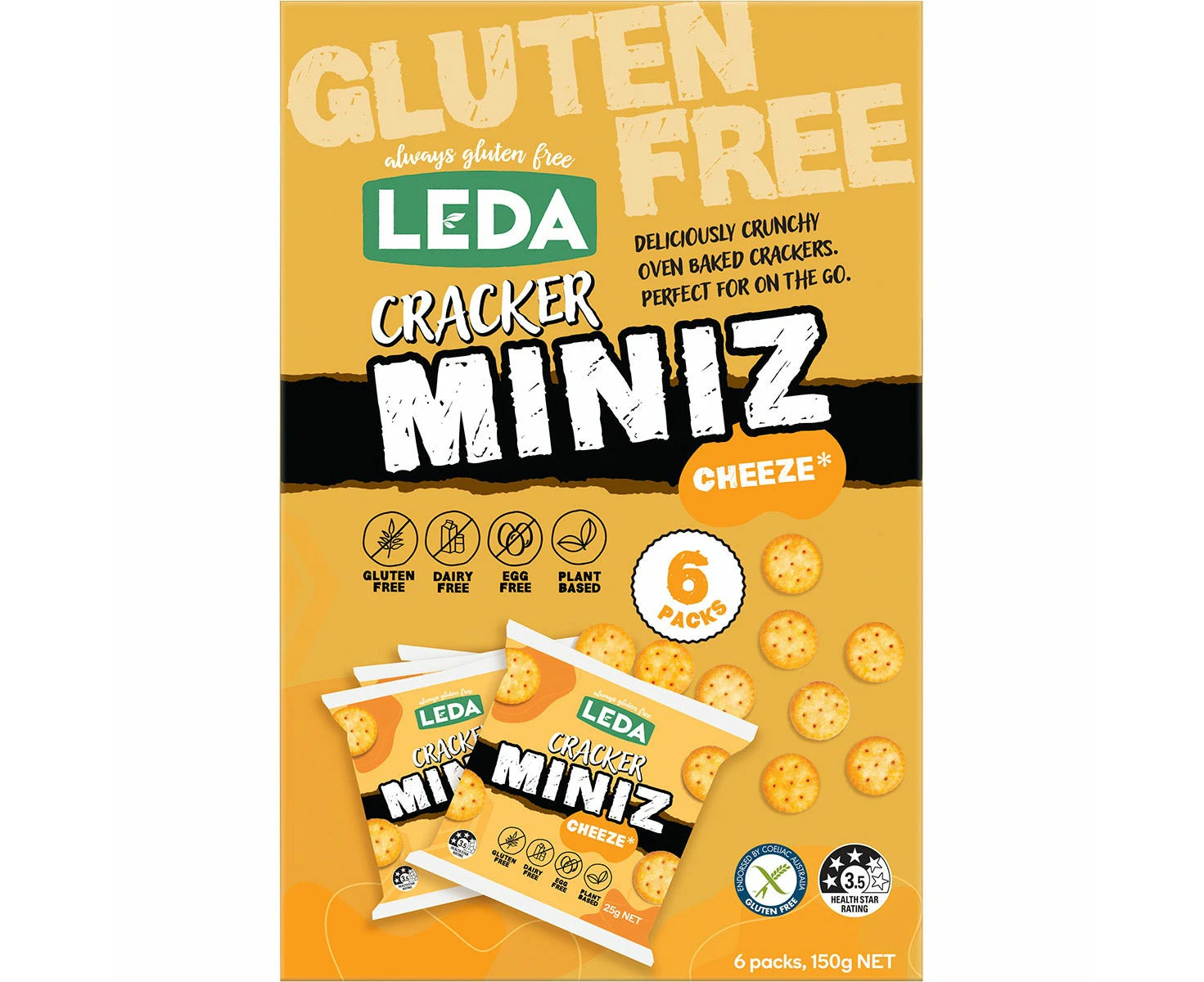 LEDA Cracker Miniz Cheeze Multipack 6x150g