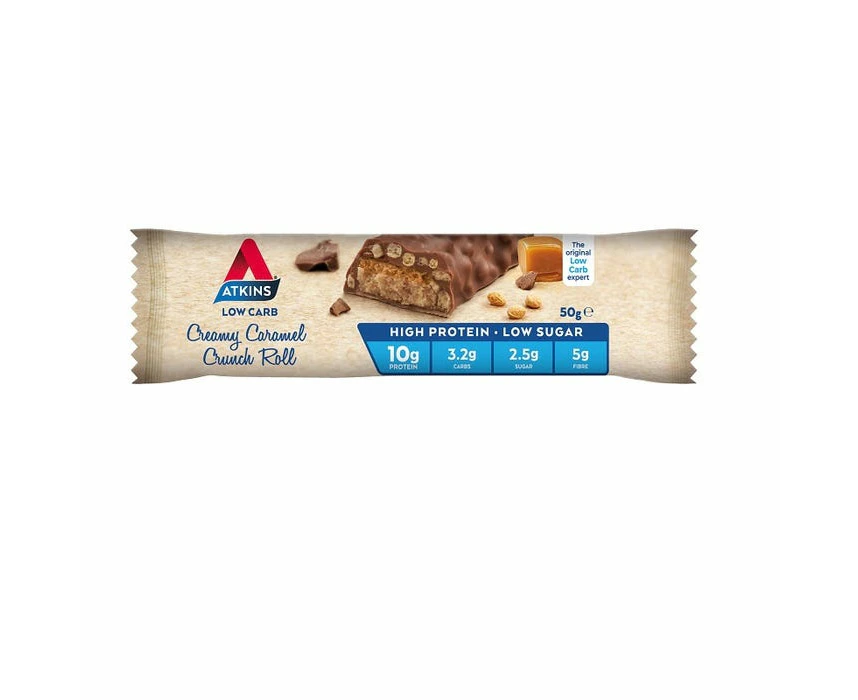 Atkins Advantage Creamy Caramel Crunch Roll Bars 50g