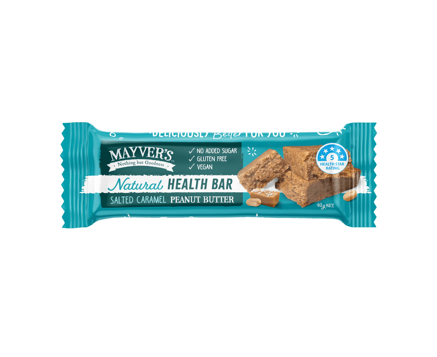 Mayver's Natural Health Bars-Salted Caramel 40g(Pack of 15)