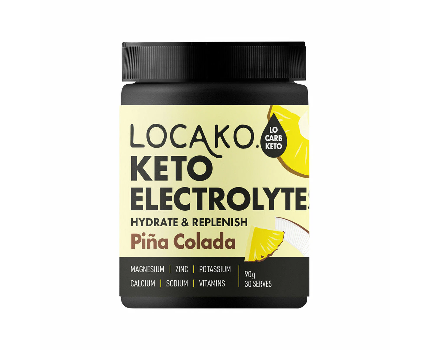 Locako Keto Electrolyte Hydrate & Replenish Pina Colada 90g