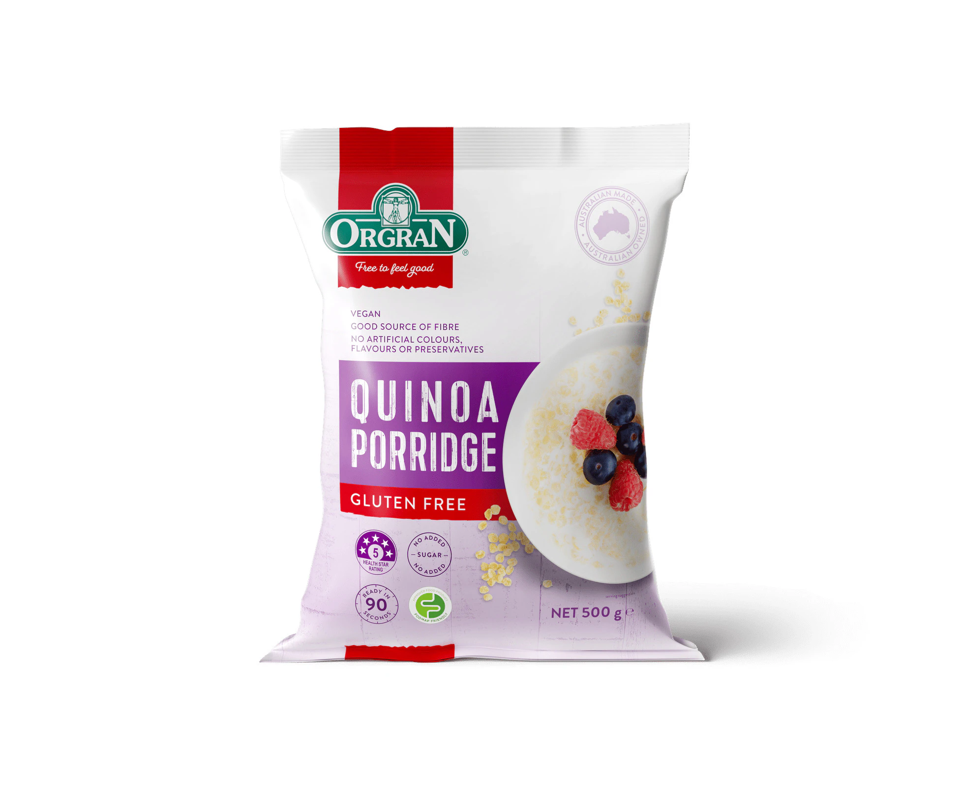 Orgran Gluten Free Quinoa Porridge 500g (Pack of 4)