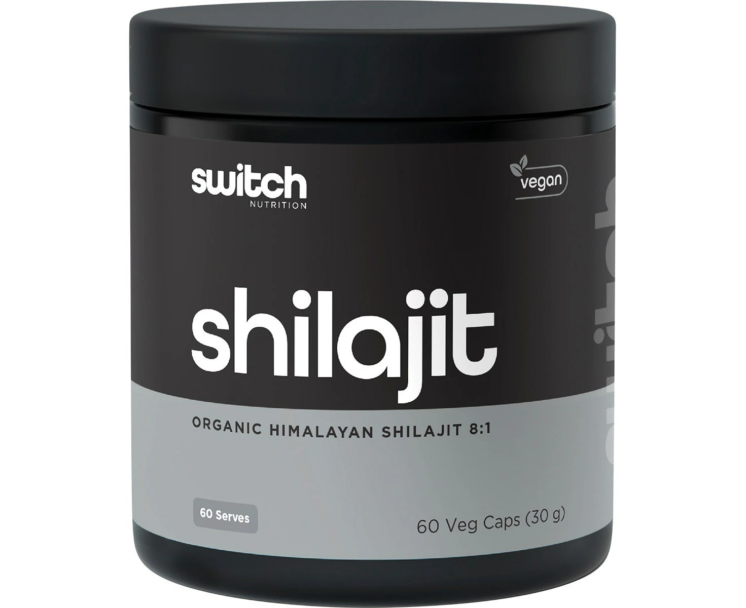 SWITCH NUTRITION Shilajit Organic Himalayan Shilajit 8:1 60 Caps