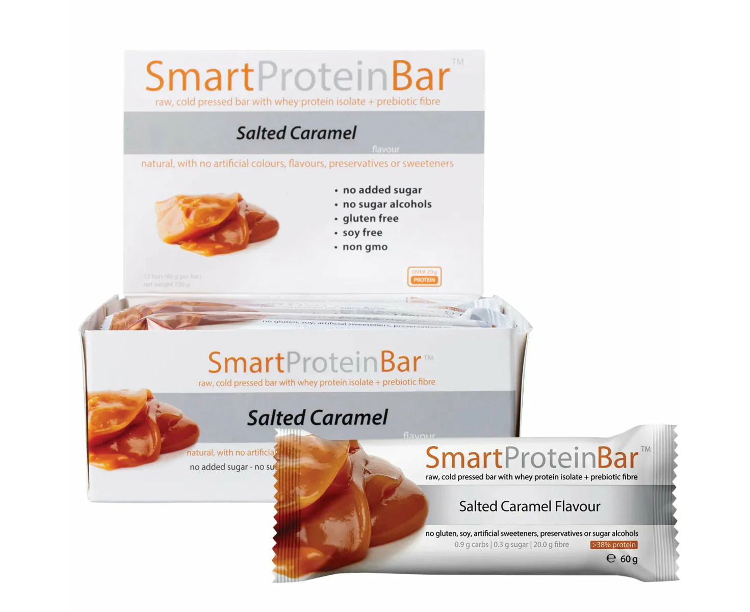 SMART PROTEIN BAR Salted Caramel Protein Bar 12x60g