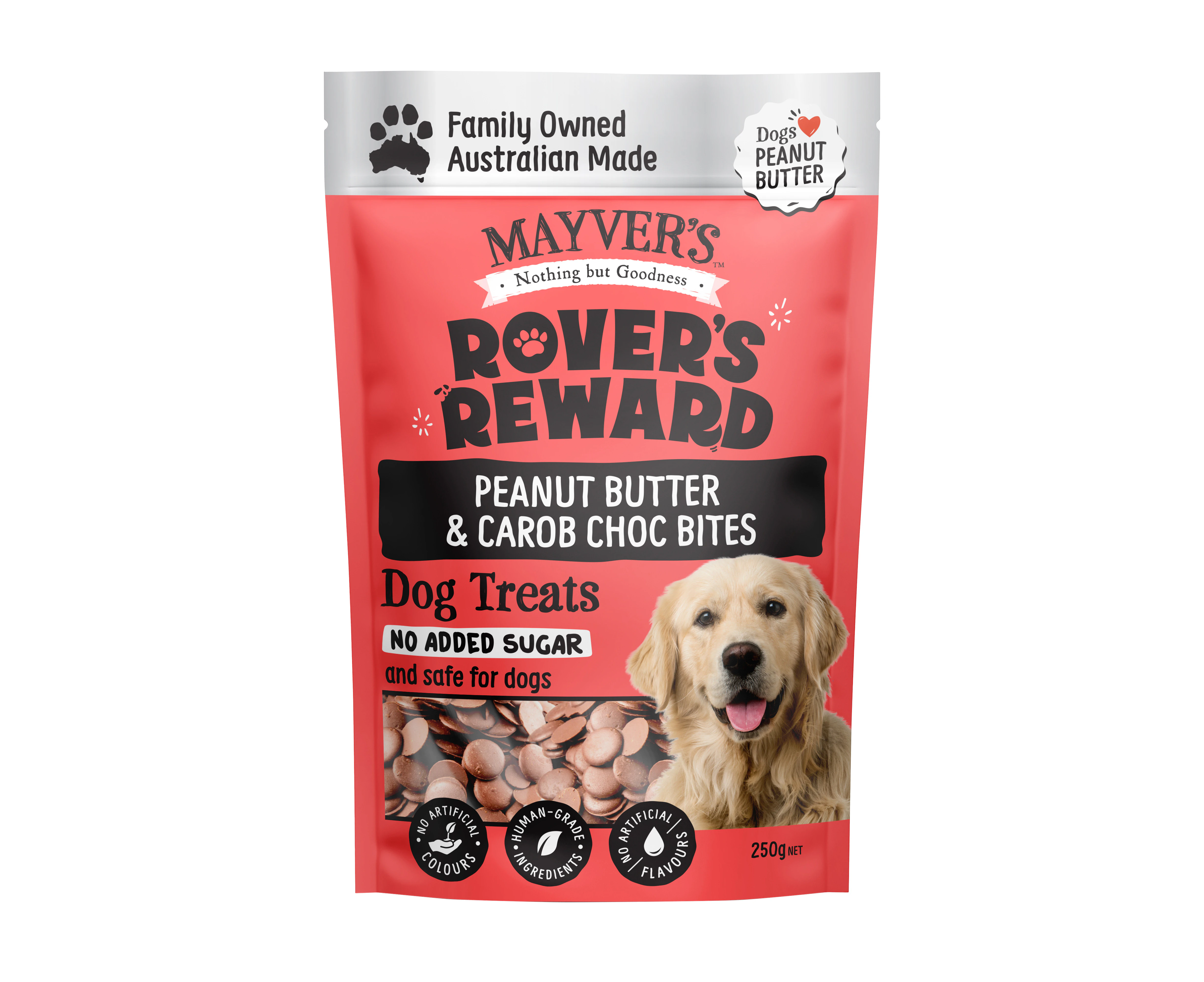 Mayver's Rover's Reward Peanut Butter Choc Carob Bite 250g(Pack of 5)