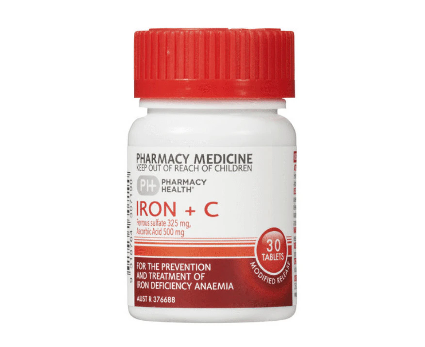 Pharmacy Health IRON+C TABLETS 30