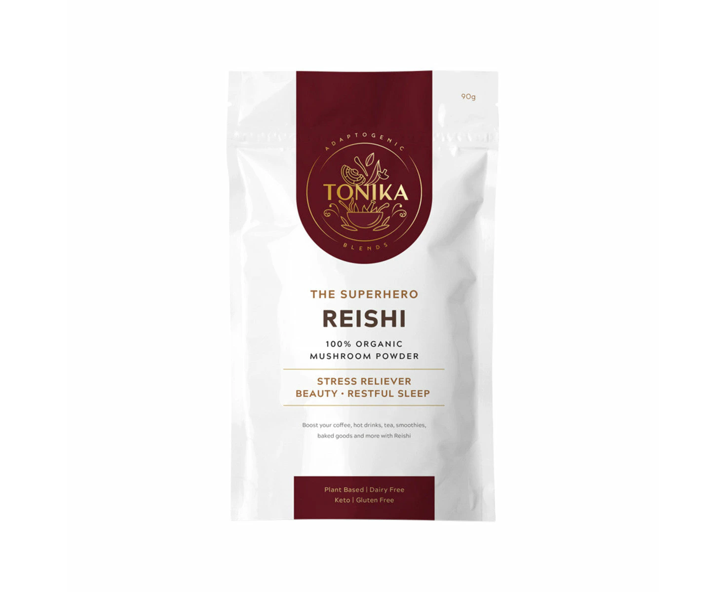 Tonika 100% Organic Mushroom Powder Reishi 90g