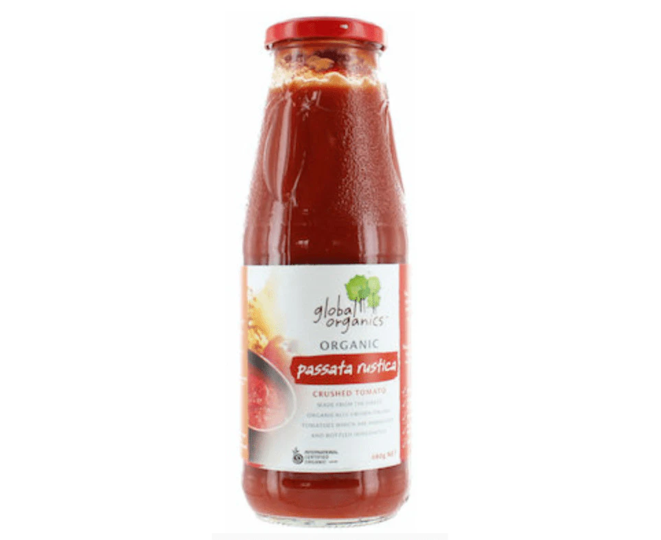 Global Organics Tomato Passata Rustic Organic 680g (Pack of 12)