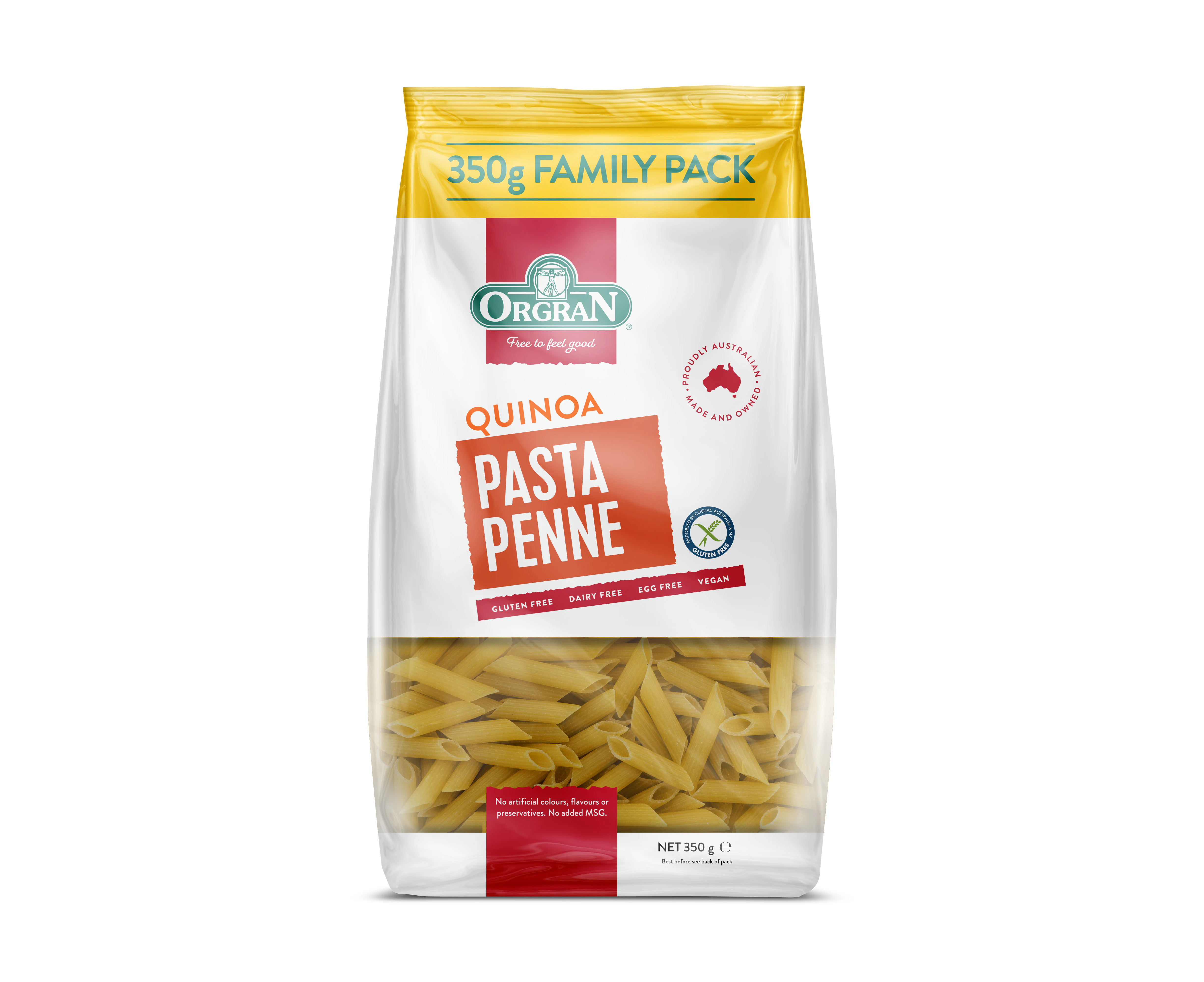 Orgran Gluten Free Pasta Quinoa Penne 350g (Pack of 5)