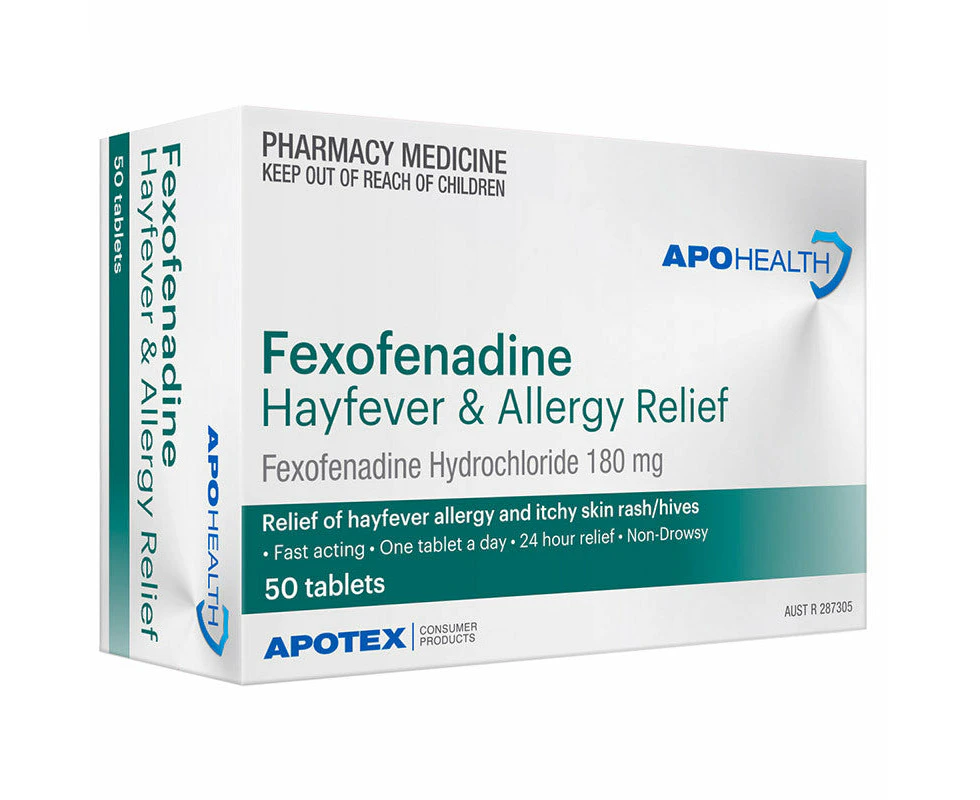 APOHEALTH Fexofenadine Tab 180mg 50 Tablets