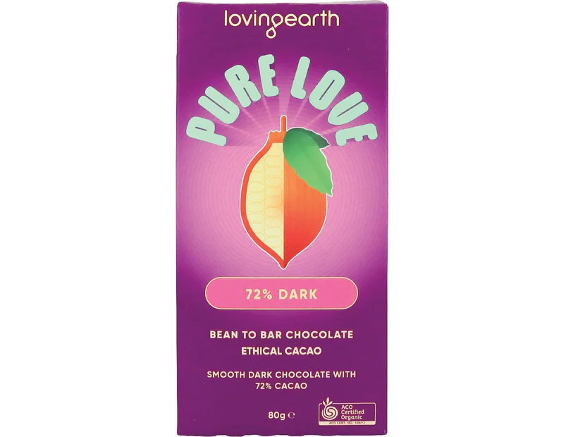 LOVING EARTH 72% Dark Chocolate 11x80g