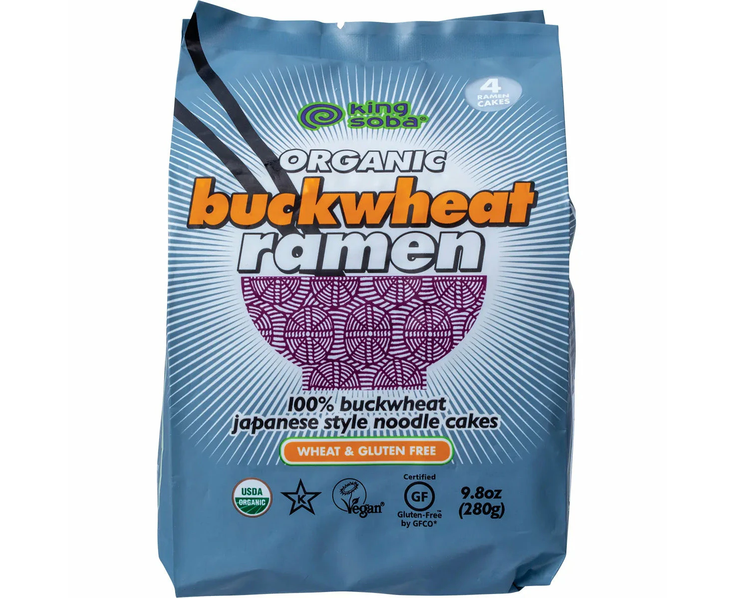 KING SOBA Organic Buckwheat Ramen Noodles 280g