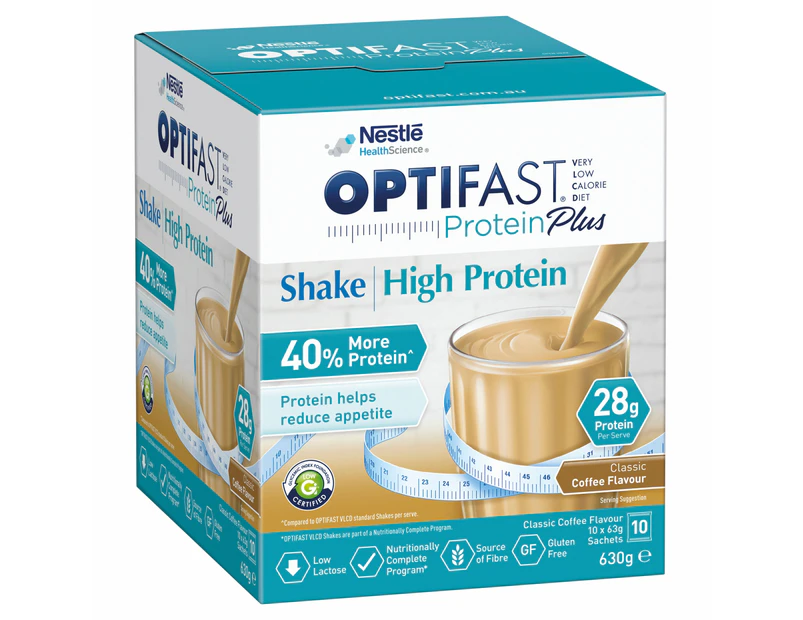 Optifast Protein Plus Shake Coffee 63g x 10 Sachets