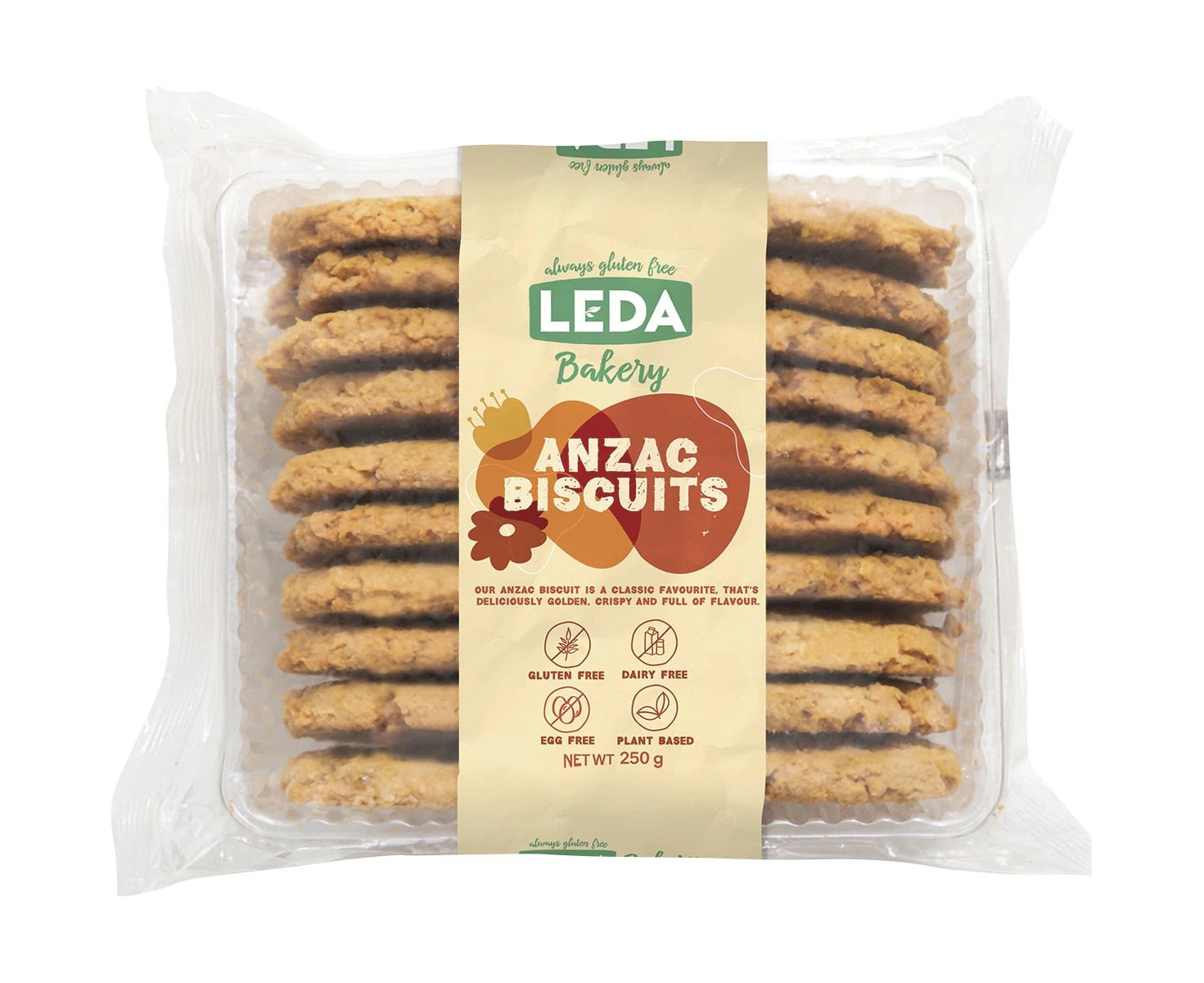 Leda Anzac Biscuits 250g (Pack of 6)