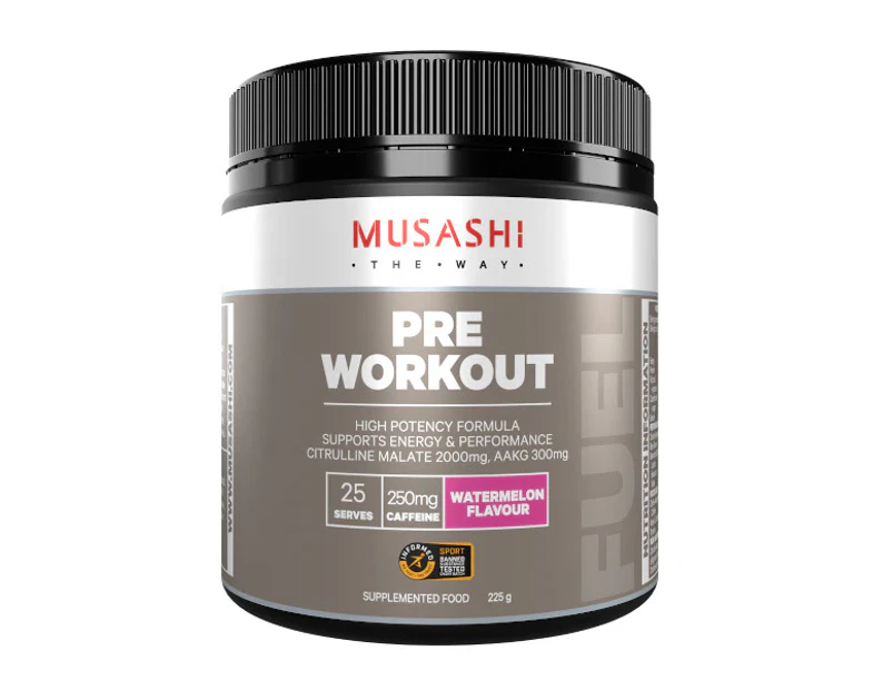 MUSASHI Pre Workout 225 g, 25 Serves - Watermelon